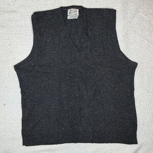 Vintage Reverse Lamberra Grey Sweater Vest: Size Large